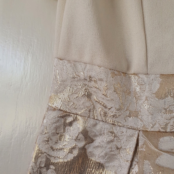 SHEIN Gorgeous Cream Puff Sleeve Flared Dress Size 10 - Picture 7 of 11